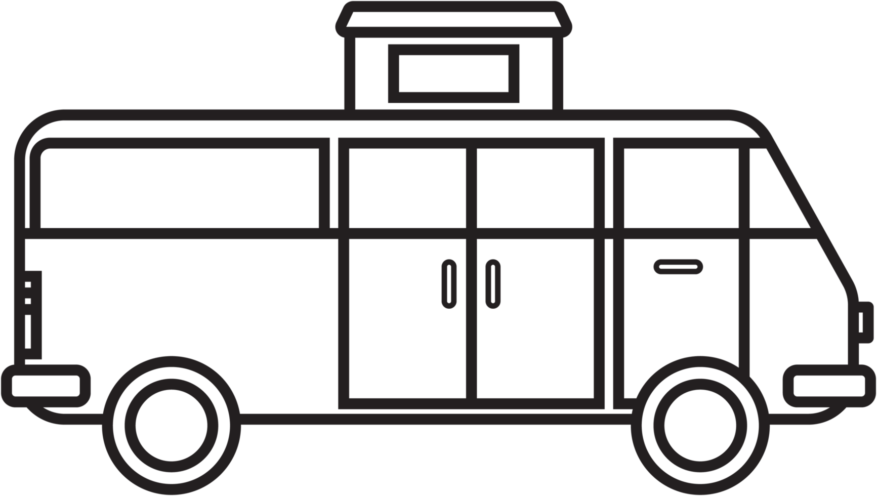 camping car outline drawing png