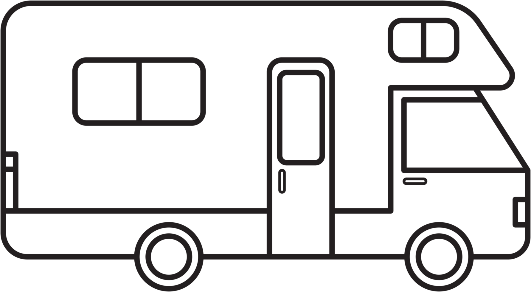 camping car outline drawing png