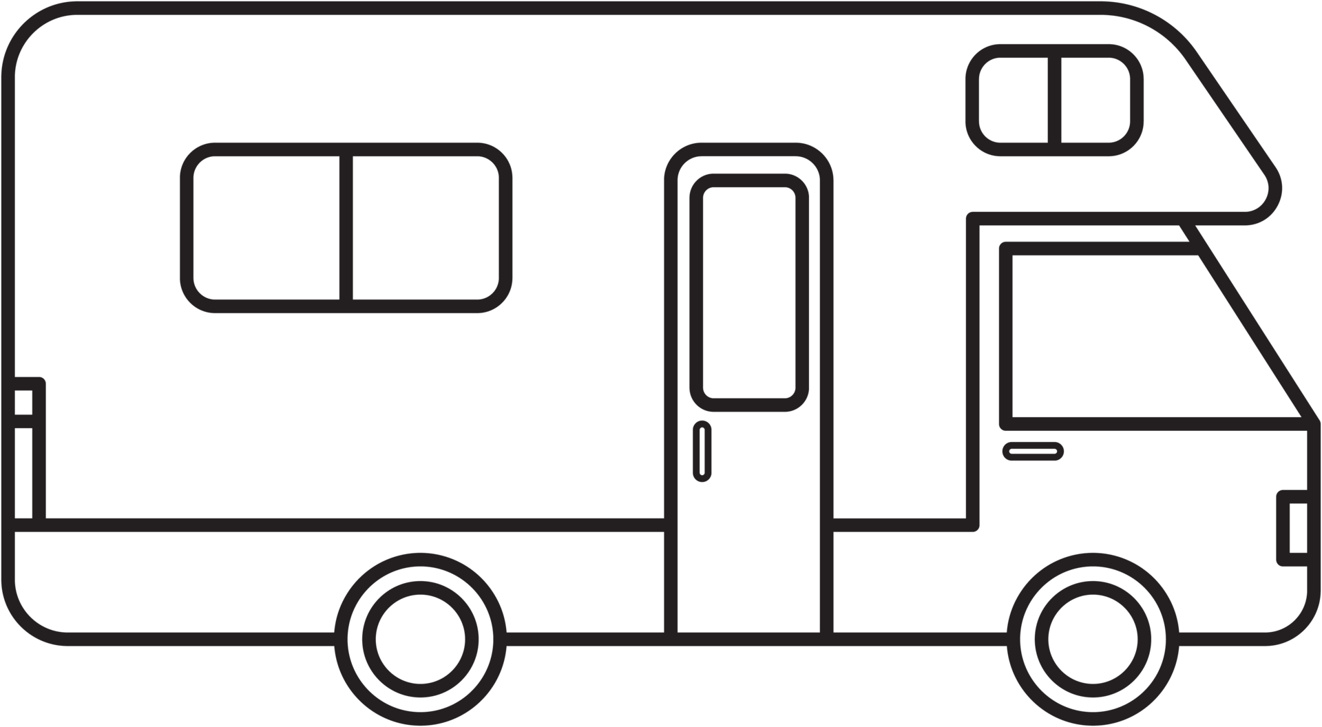 camping car outline drawing 13167239 PNG