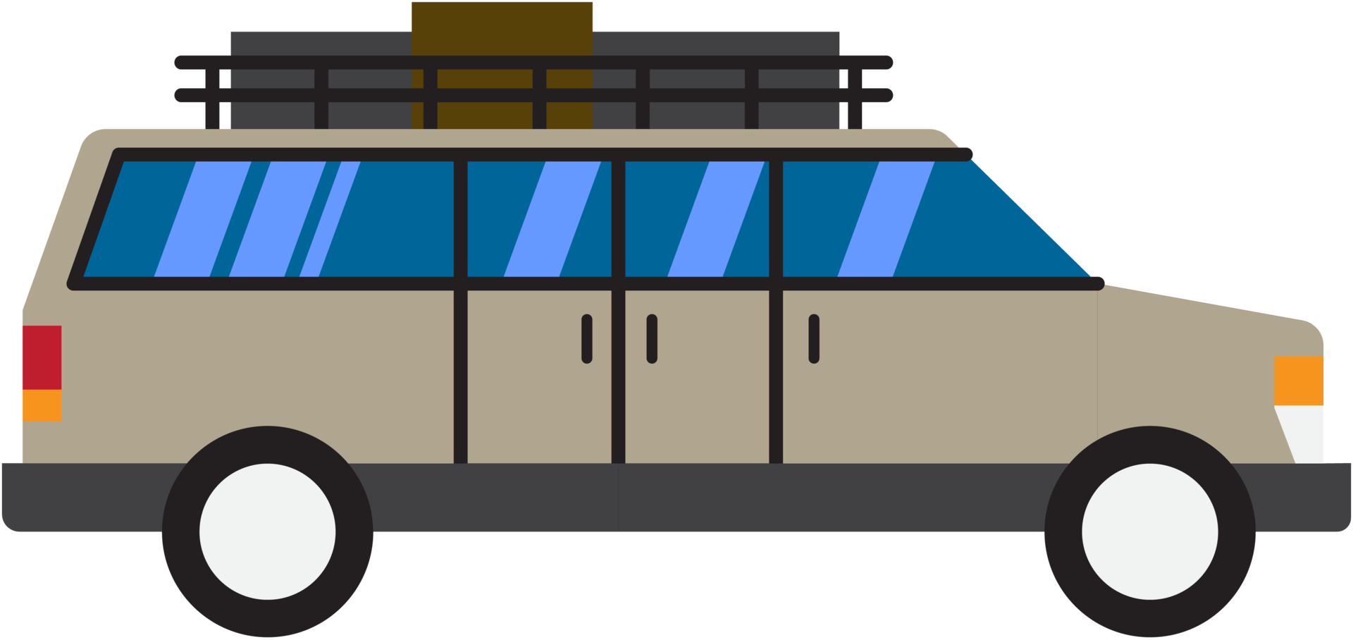 dessin de contour de camping-car png