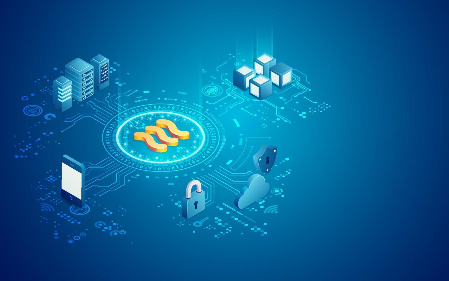 libra system isometric vector