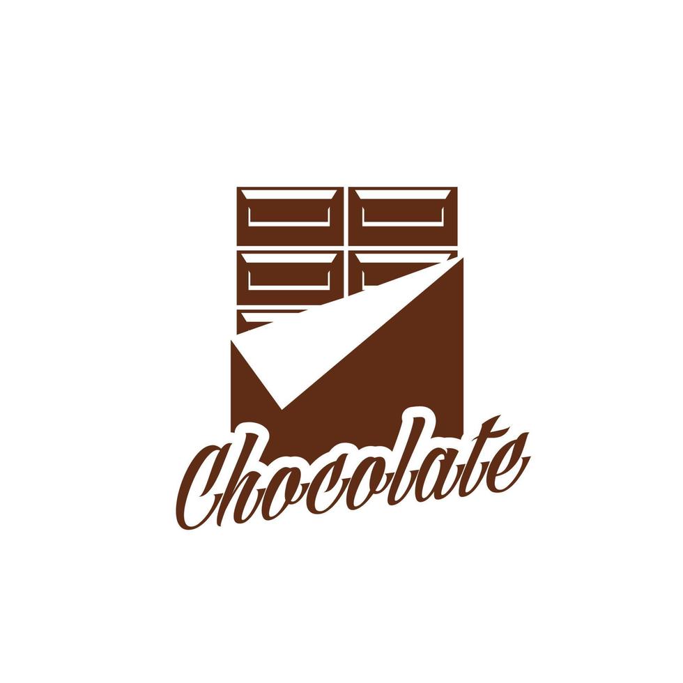 Chcollate bar in wrapper vector dessert icon