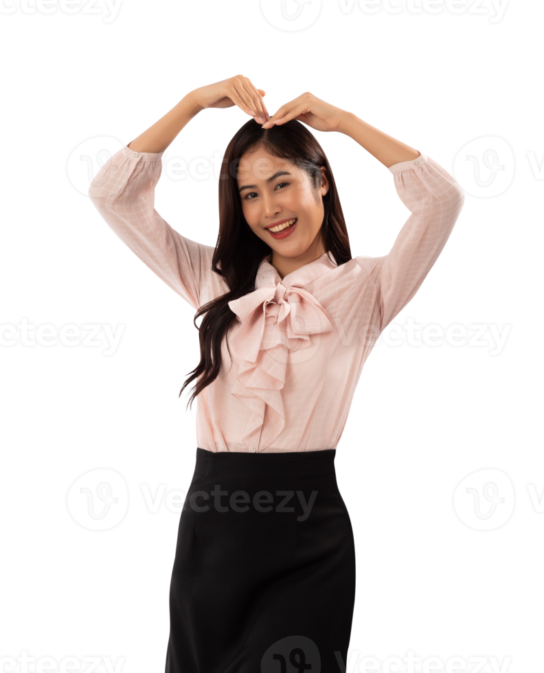 Portrait of a smiling asian woman cutout, Png file