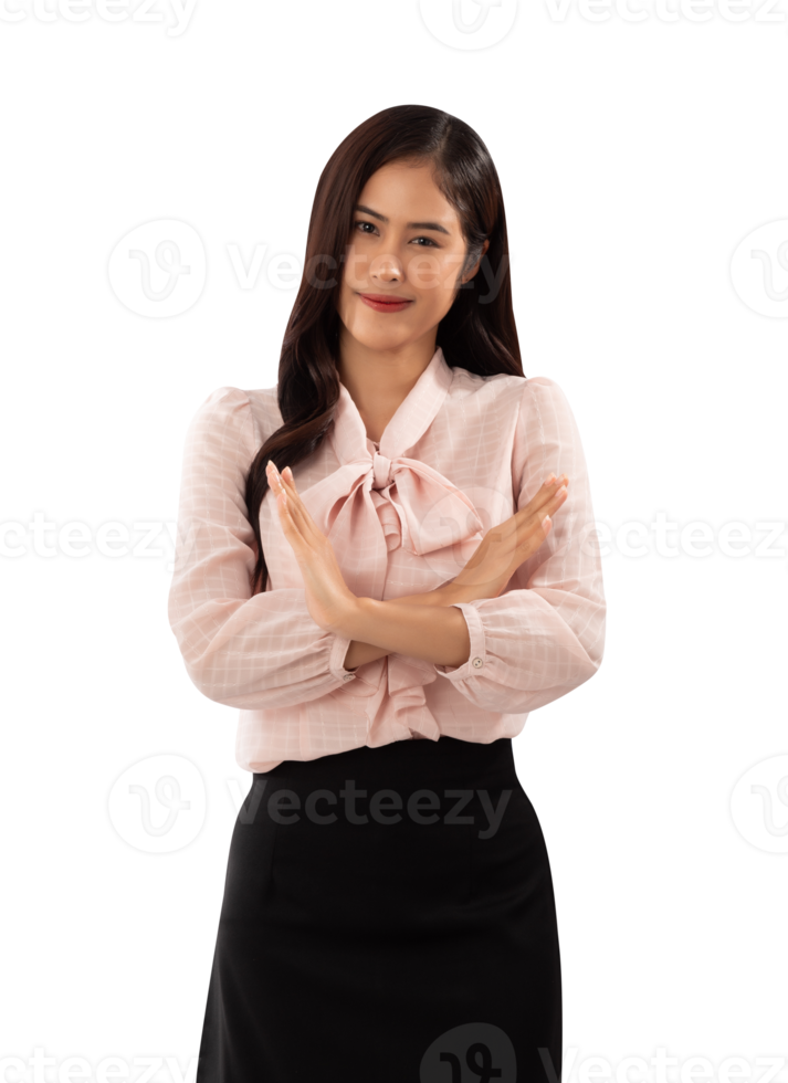 Portrait of a smiling asian woman cutout, Png file