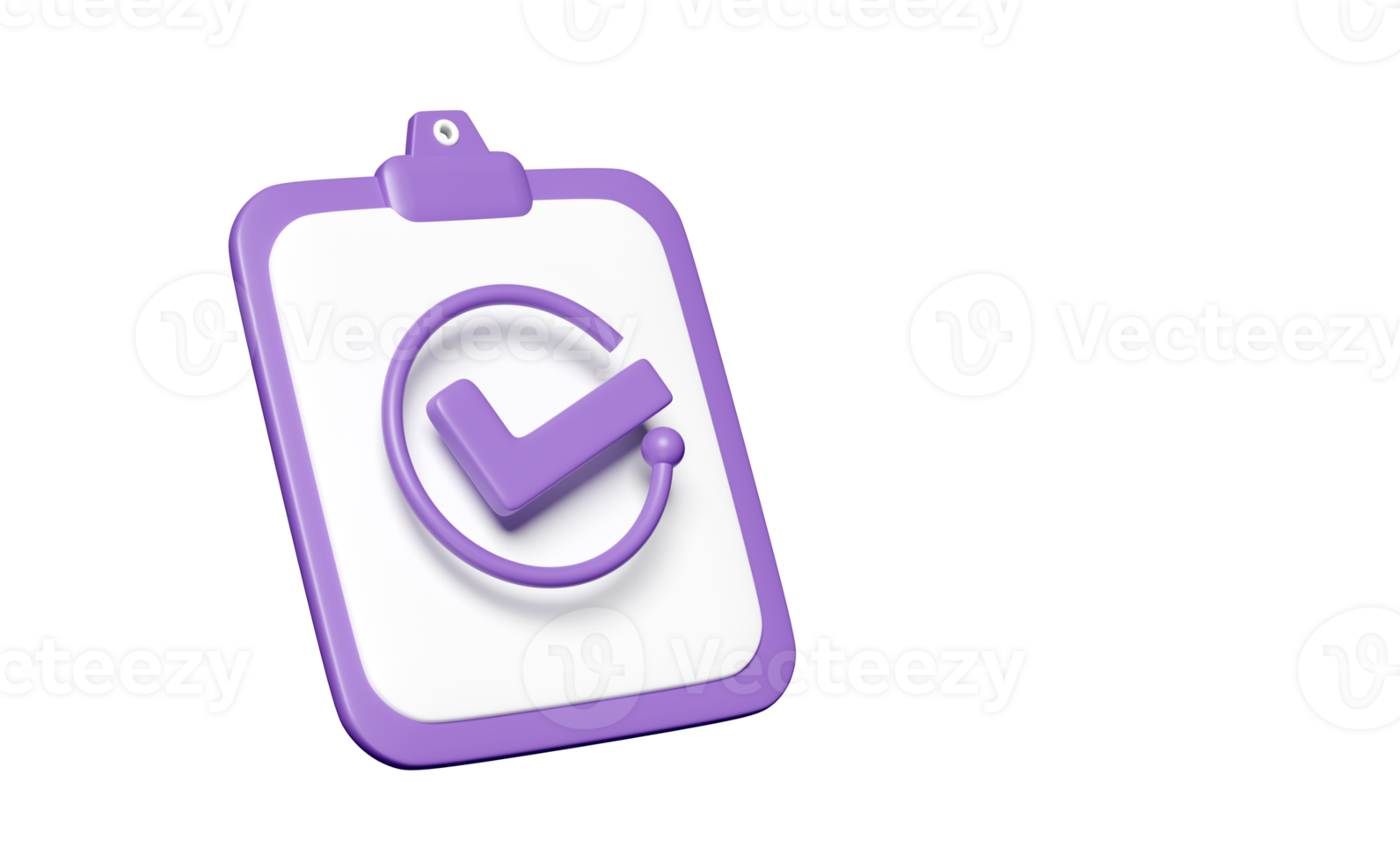 3d purple checklist paper icon isolated. check marks, tick marks symbols, project plan, business strategy, purchase contract concept, 3d render illustration png