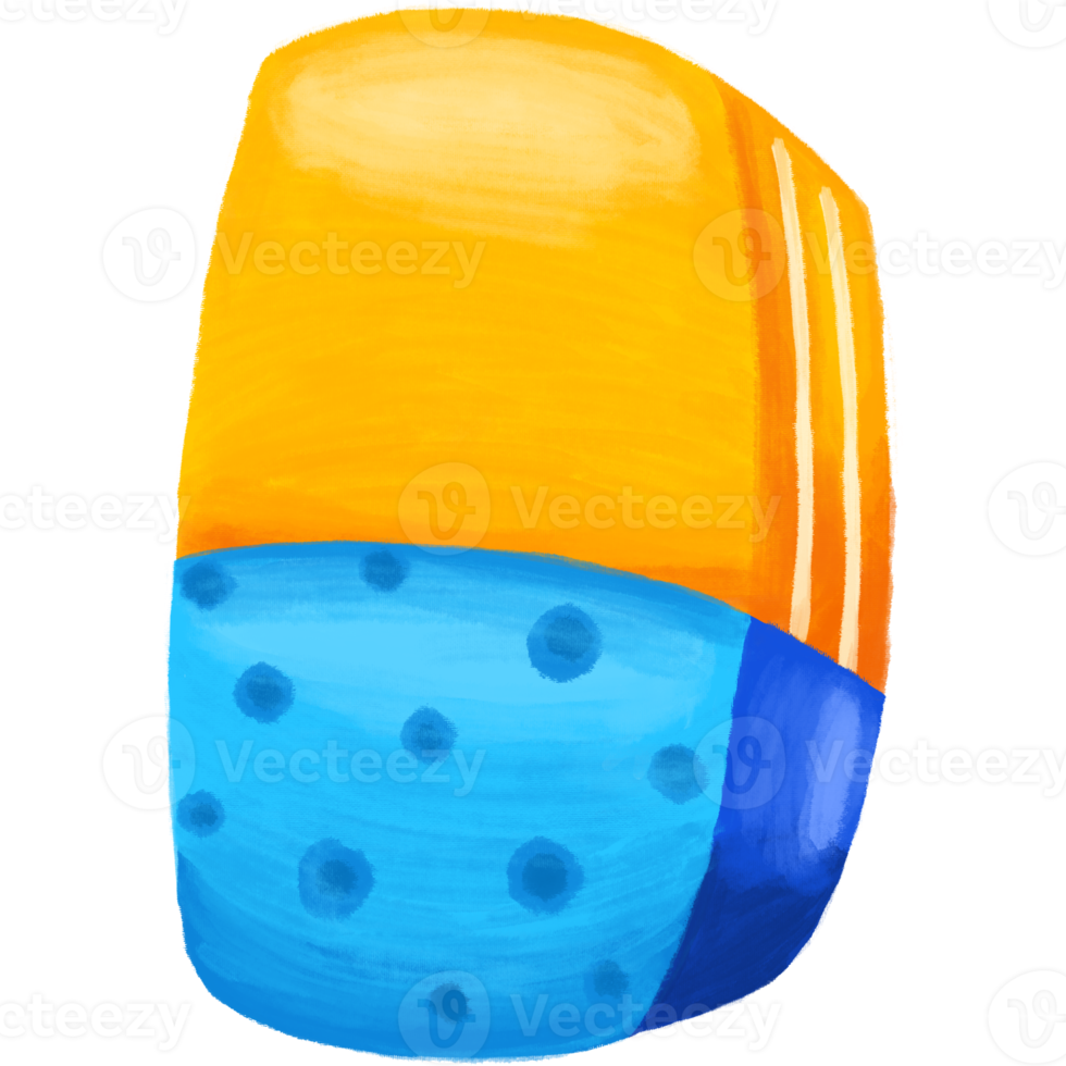 Eraser in flat design style png