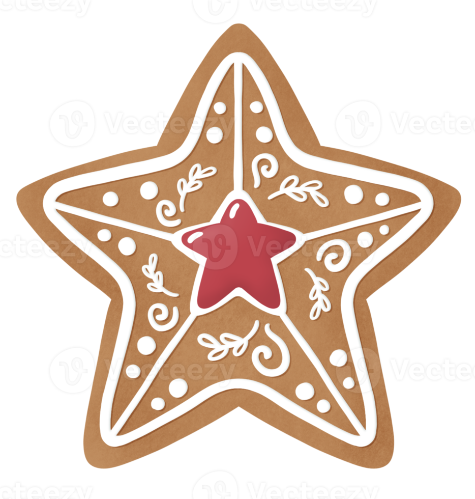 galleta de jengibre estrella png