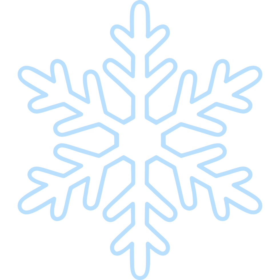 ilustración de copo de nieve azul png