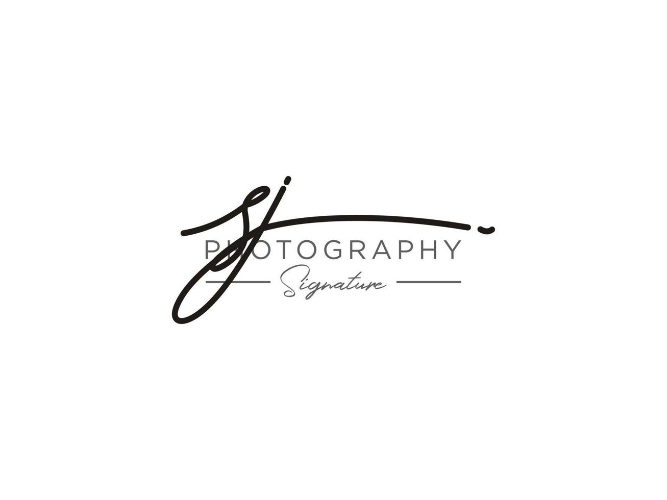 Letter SJ Signature Logo Template Vector