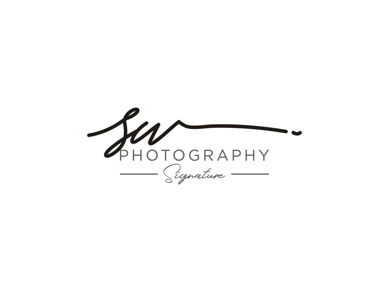 Letter SW Signature Logo Template Vector