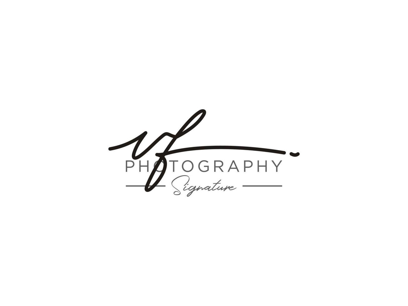 Letter VF Signature Logo Template Vector