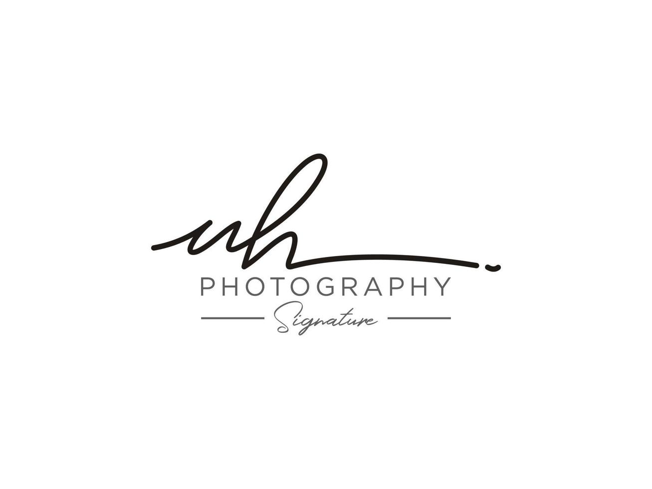 Letter UH Signature Logo Template Vector