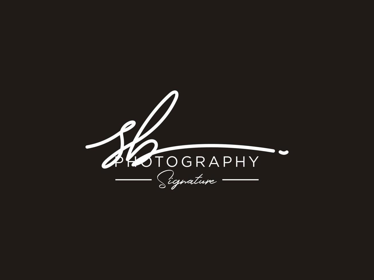 Letter SB Signature Logo Template Vector