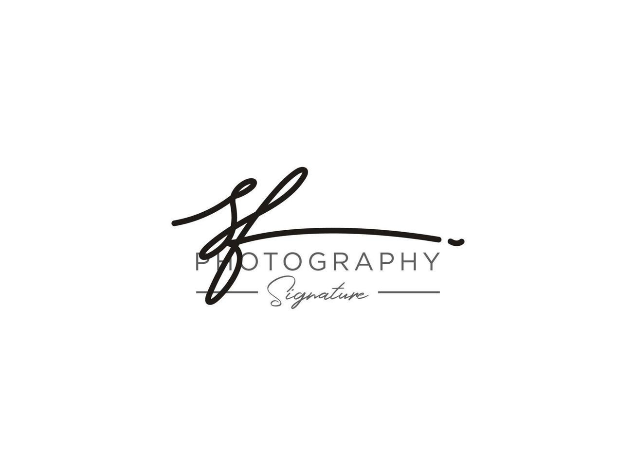 Letter RF Signature Logo Template Vector
