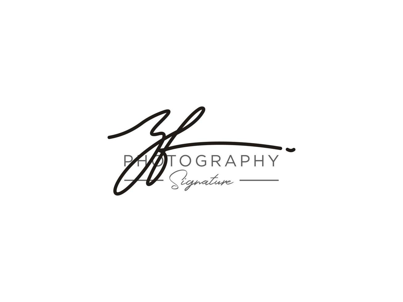 Letter ZF Signature Logo Template Vector