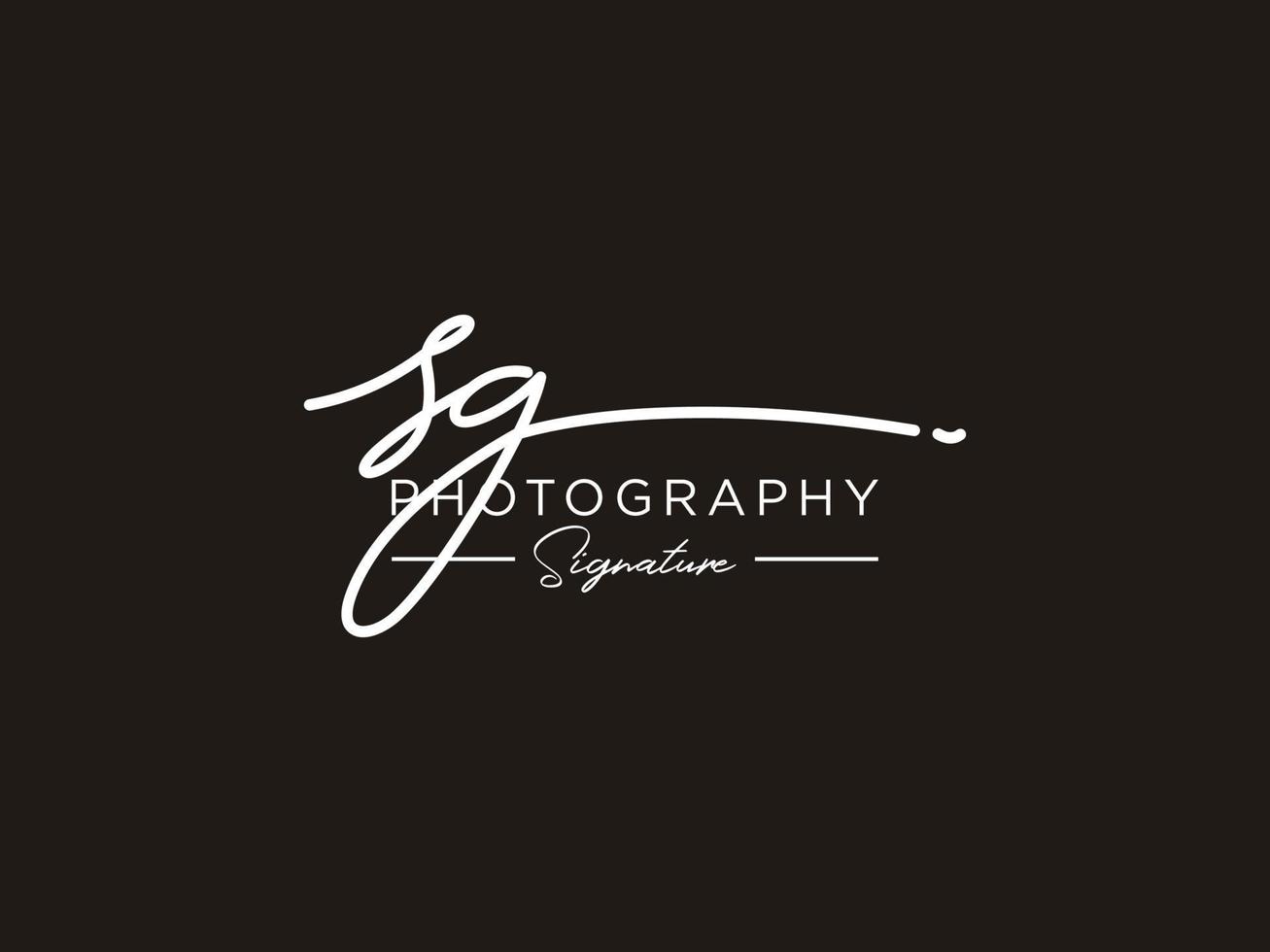 Letter SG Signature Logo Template Vector