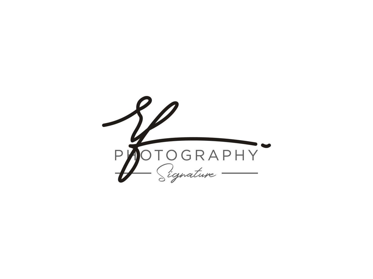 Letter RF Signature Logo Template Vector