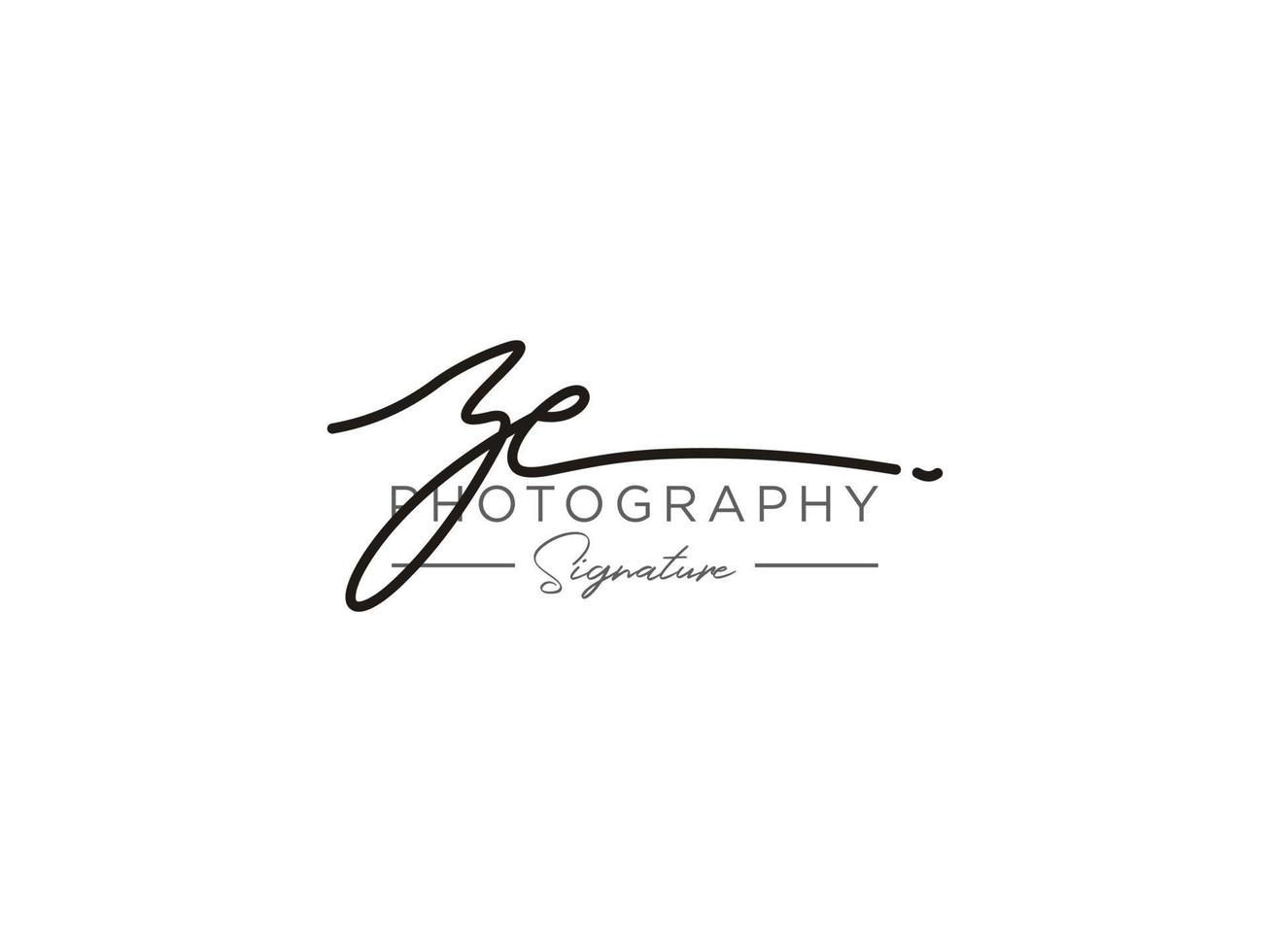 Letter ZE Signature Logo Template Vector