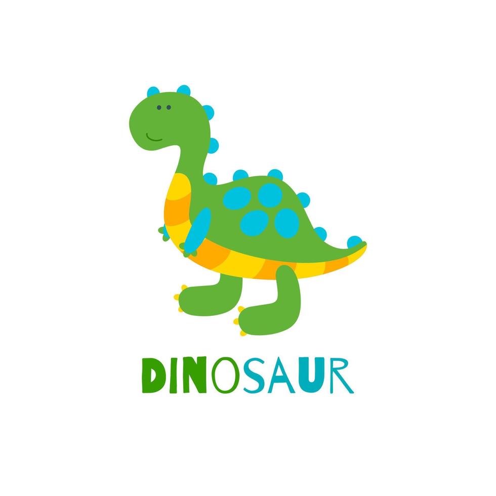 Dinosaur on white background. Vector illustration