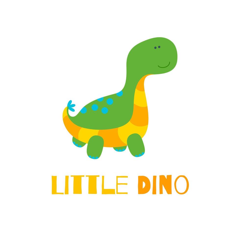 Dinosaur on white background. Vector illustration