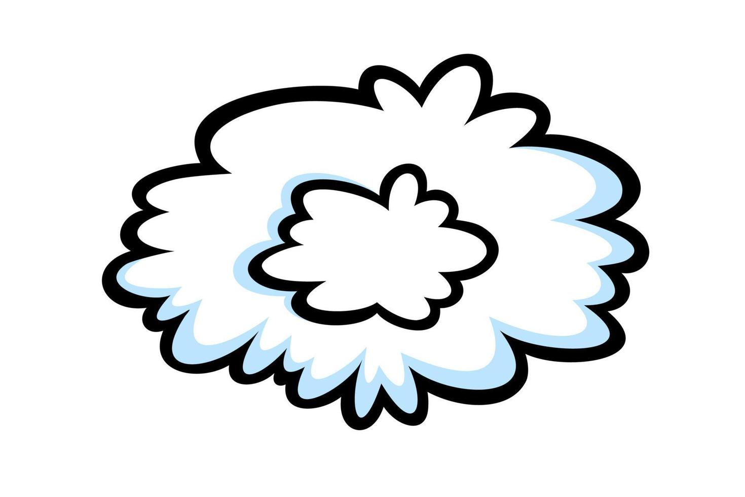 Steam ring in comic style. Round cloud of vapour or smoke for cigar, cigarette or quick motion. Vector illustration