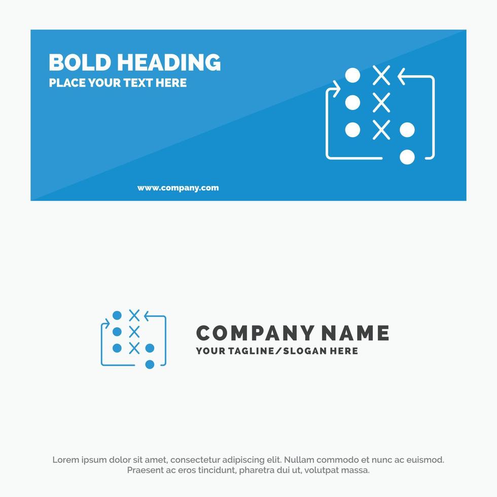 Game Move Strategy Tactic Tactical SOlid Icon Website Banner and Business Logo Template vector