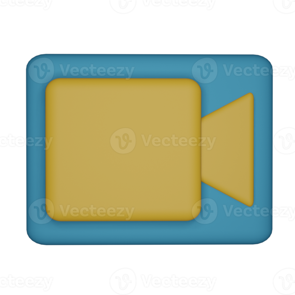 3D Video Icon, perfect to use as an additional element in your design png