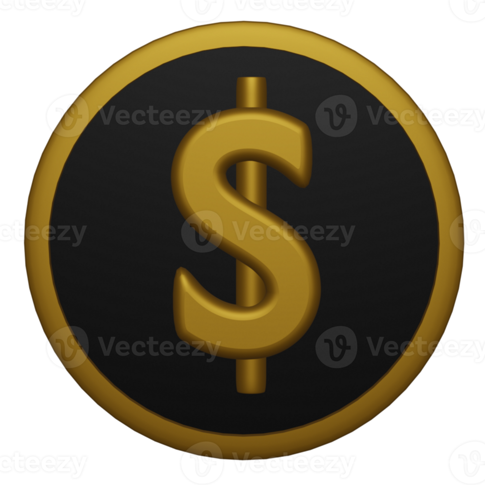 3D Dollar Currency Icons, Perfect to use as an additional element in your designs png