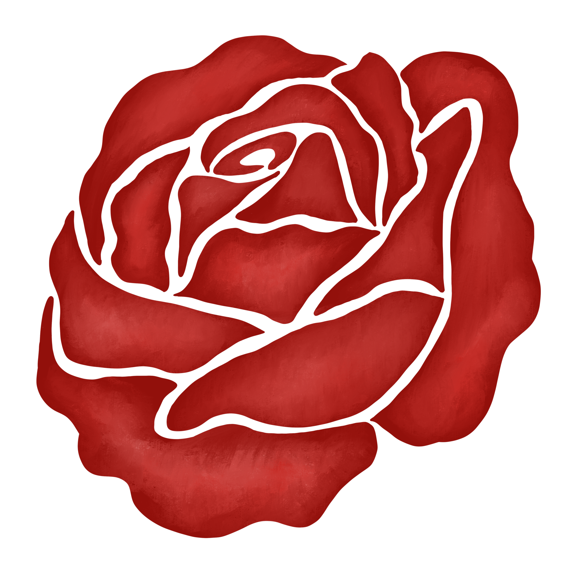 red flower drawing