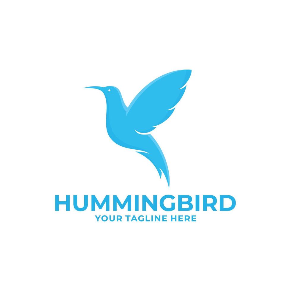 Hummingbird logo design vector. Bird logo vector