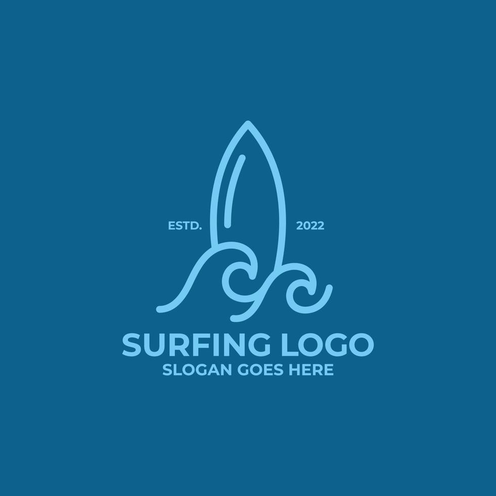 Surfing logo vector