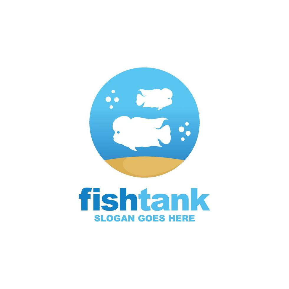 Fish tank logo design vector