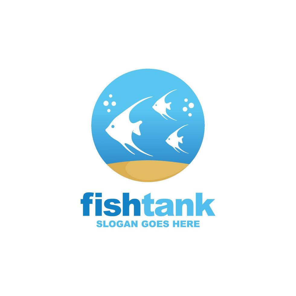 Fish tank logo design vector