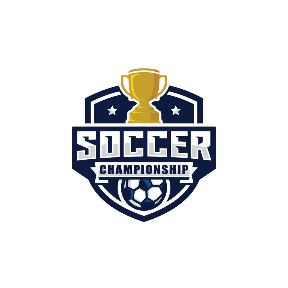 Soccer championship logo design vector