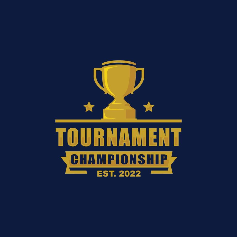 Tournament championship logo vector. Trophy logo vector