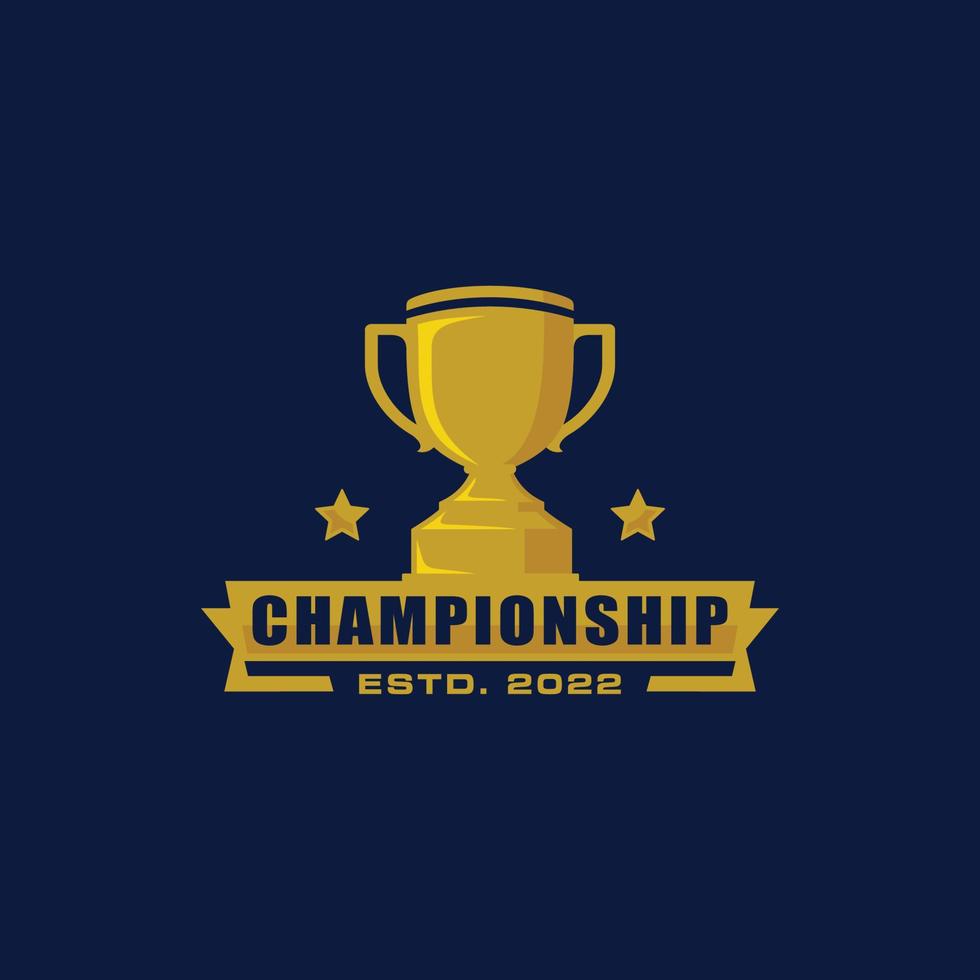 Tournament championship logo vector. Trophy logo 13168359 Vector Art at  Vecteezy