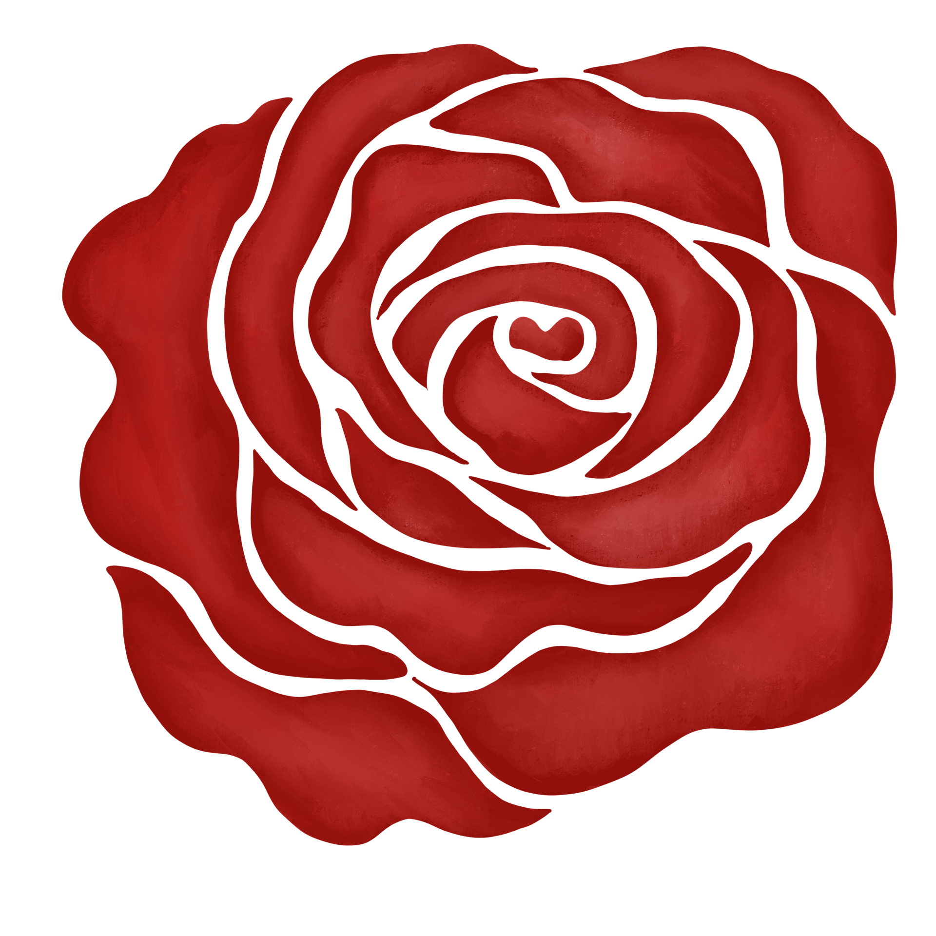 red flower drawing