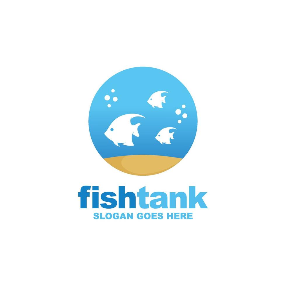 Fish tank logo design vector