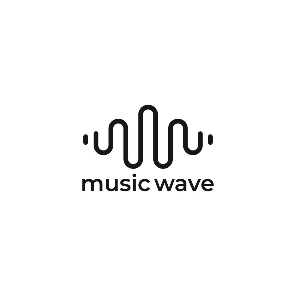 Music wave logo vector. Audio wave logo vector