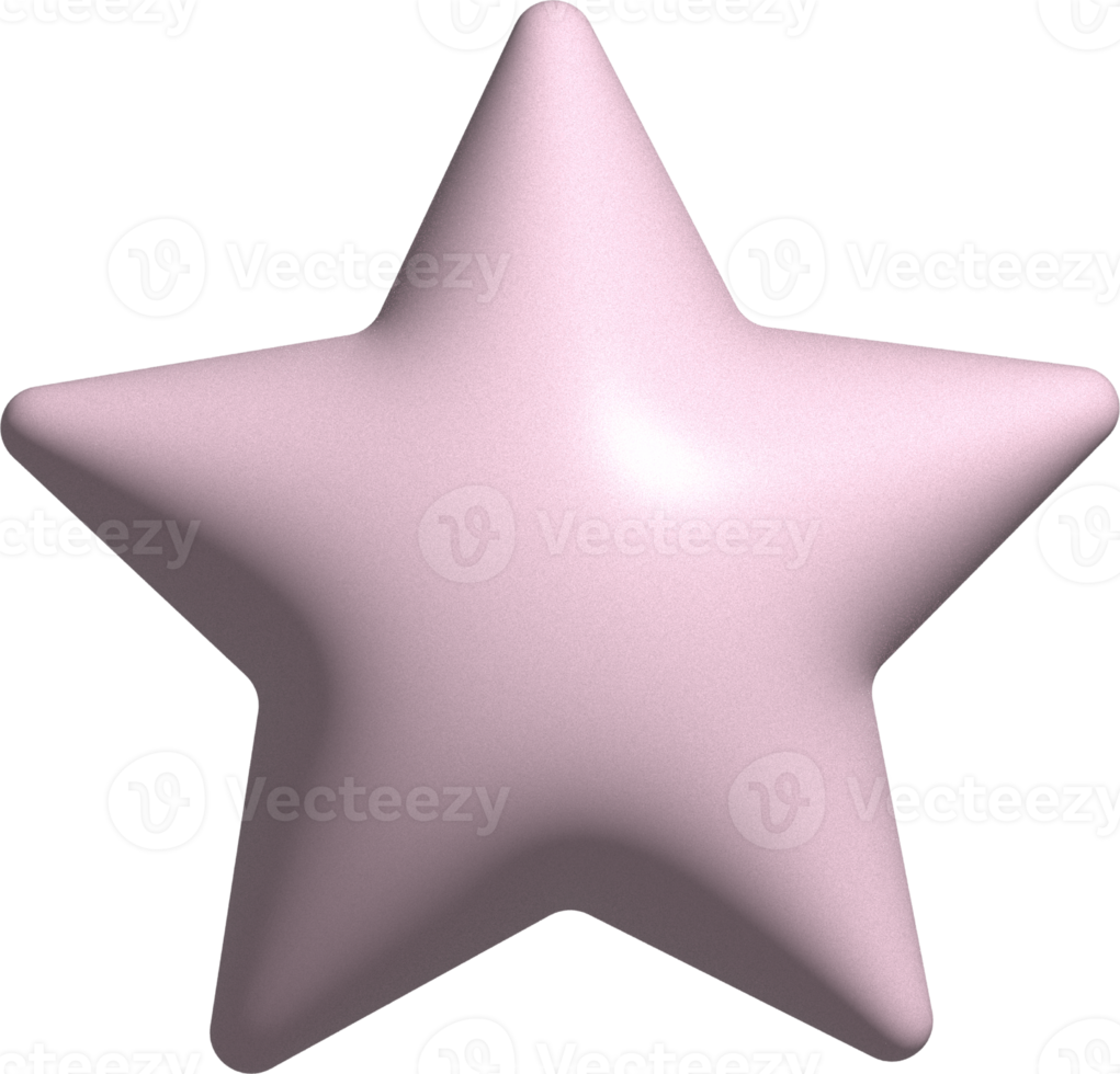 cute 3d star pastel decoration 13168525 PNG