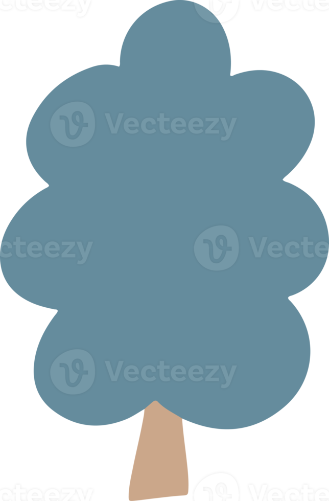 Cute walnut tree Illustration for design element. autumn clip art hand drawn png