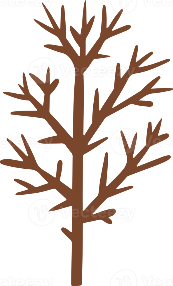 söt höst träd illustration för design element png