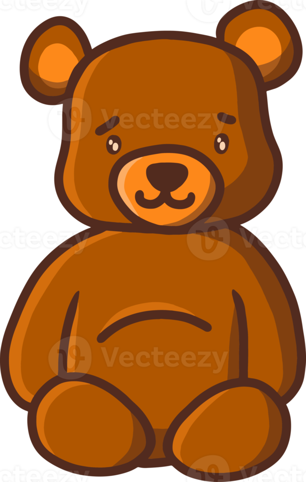 söt brun teddy Björn illustration för design element png