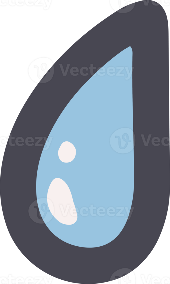 Cute water drop Illustration for design element png