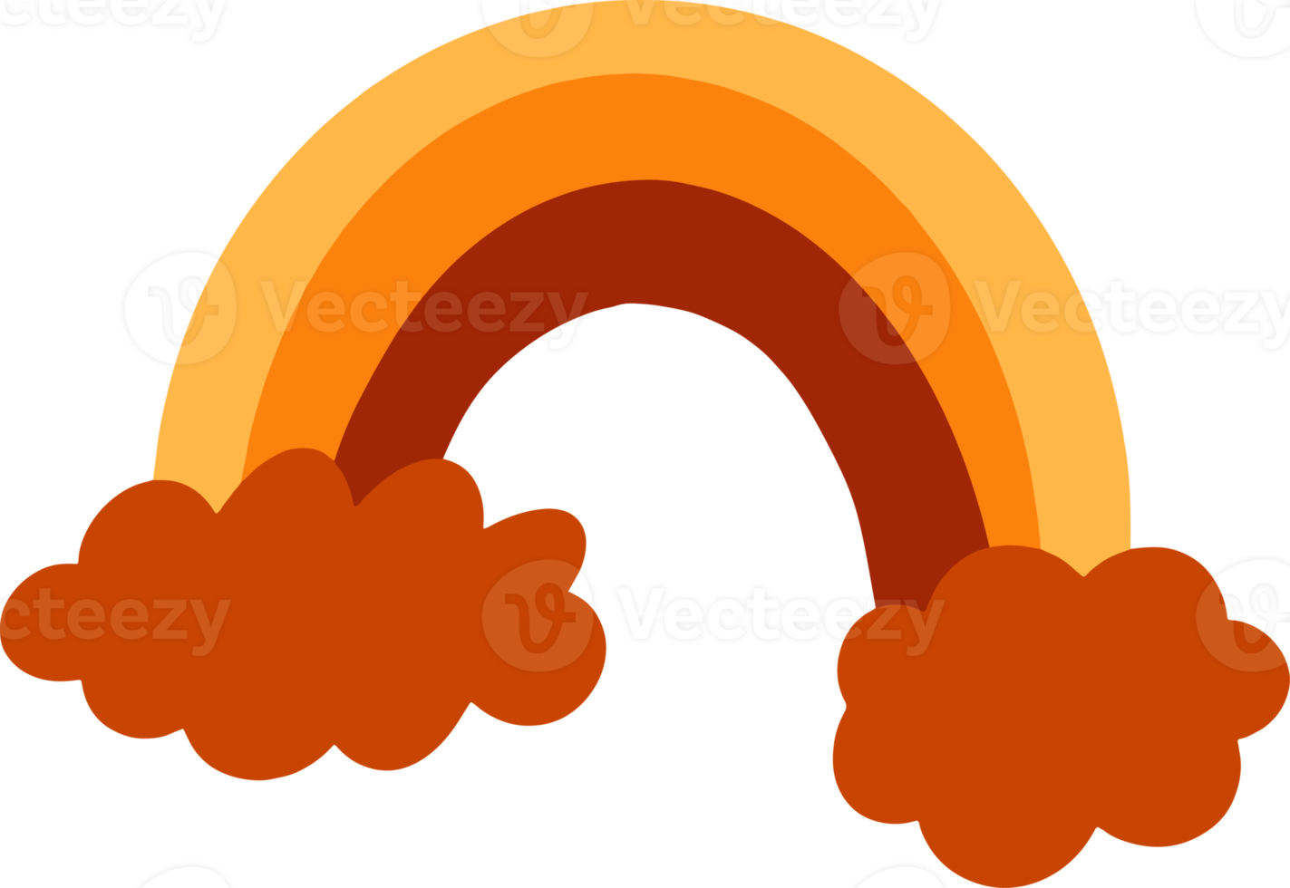 Cute rainbow Illustration for design element png
