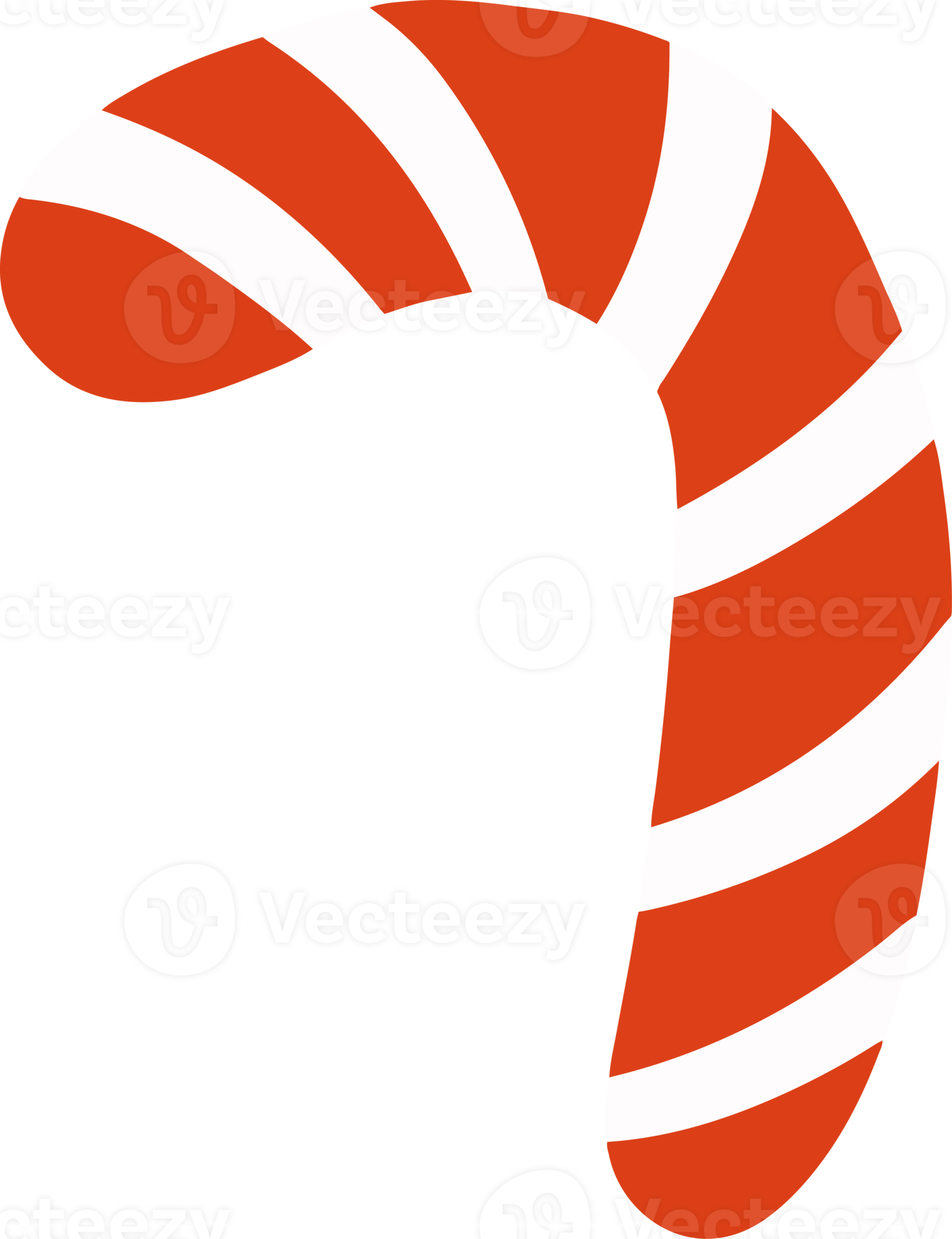 Cute candy cane Illustration for design element. Christmas and winter