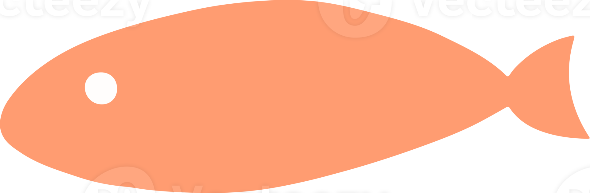 söt orange fisk illustration för design element png