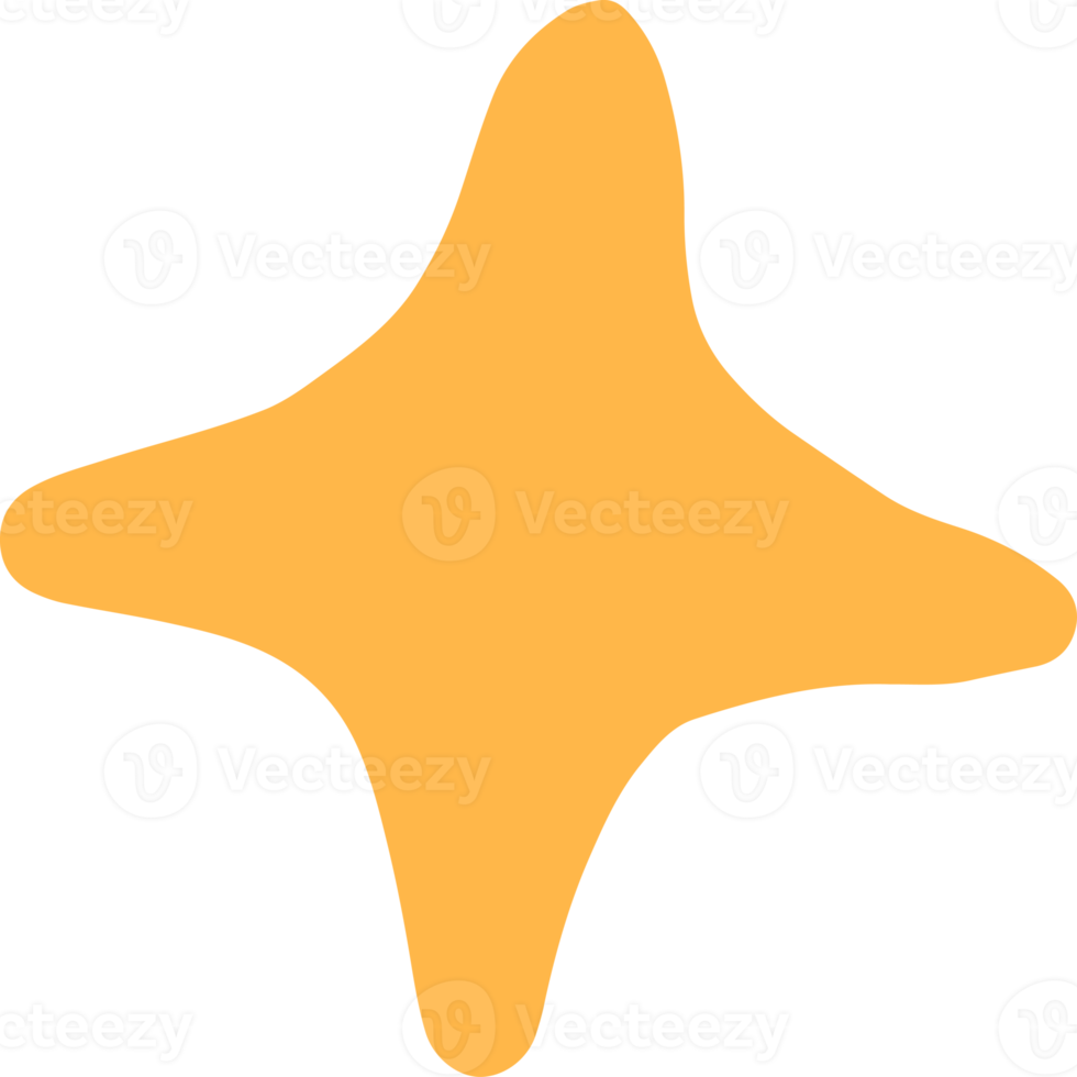 Cute star Illustration for design element png