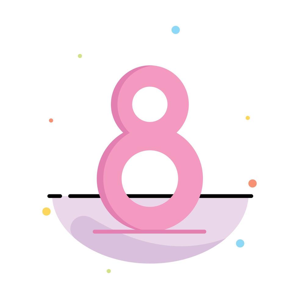 Eight 8th 8  Abstract Flat Color Icon Template vector