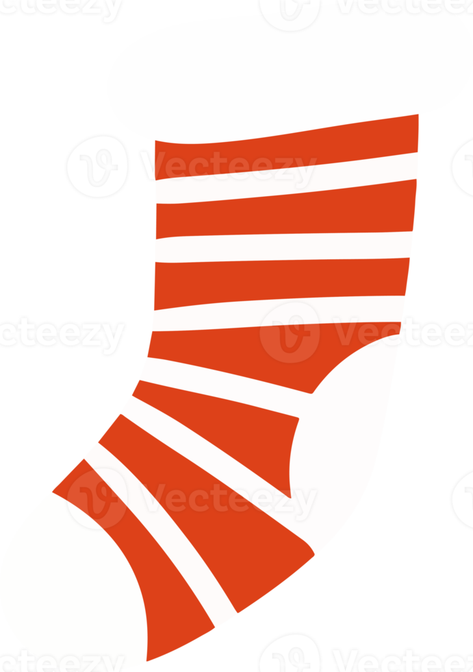 Cute stocking Illustration for design element. Christmas and winter ornaments png